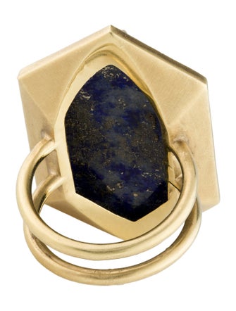 Sylva & Cie 18K Lapis Lazuli & Diamond Cocktail Ring