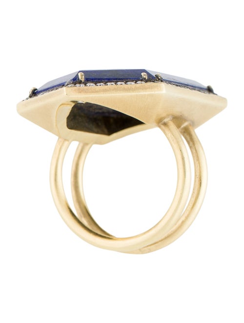 Sylva & Cie 18K Lapis Lazuli & Diamond Cocktail Ring
