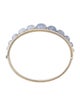 Sylva & Cie 18K 16.55ctw Chalcedony & Diamond Bangle Bracelet
