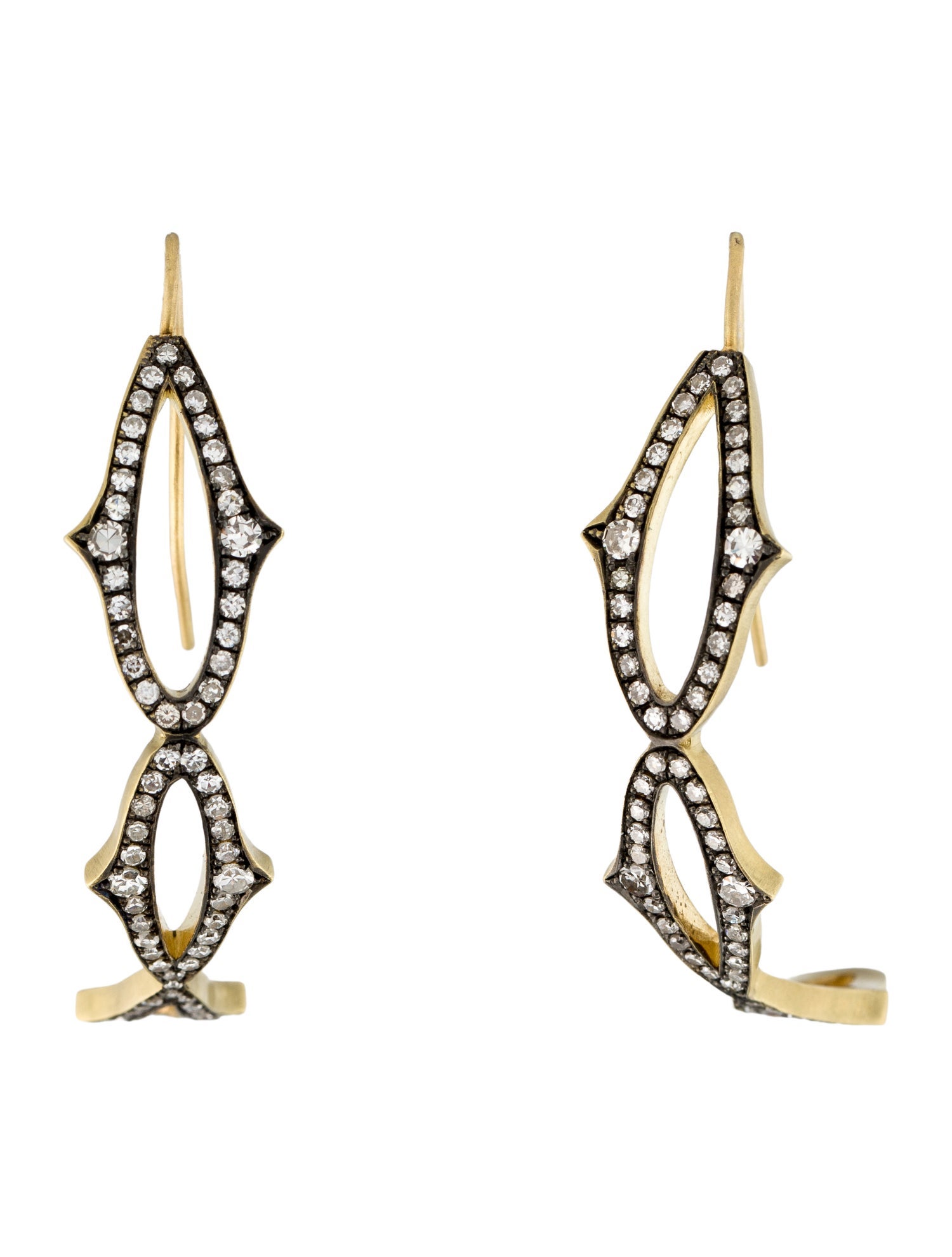 Sylva & Cie 18K 1.75ctw Diamond Drop Earrings