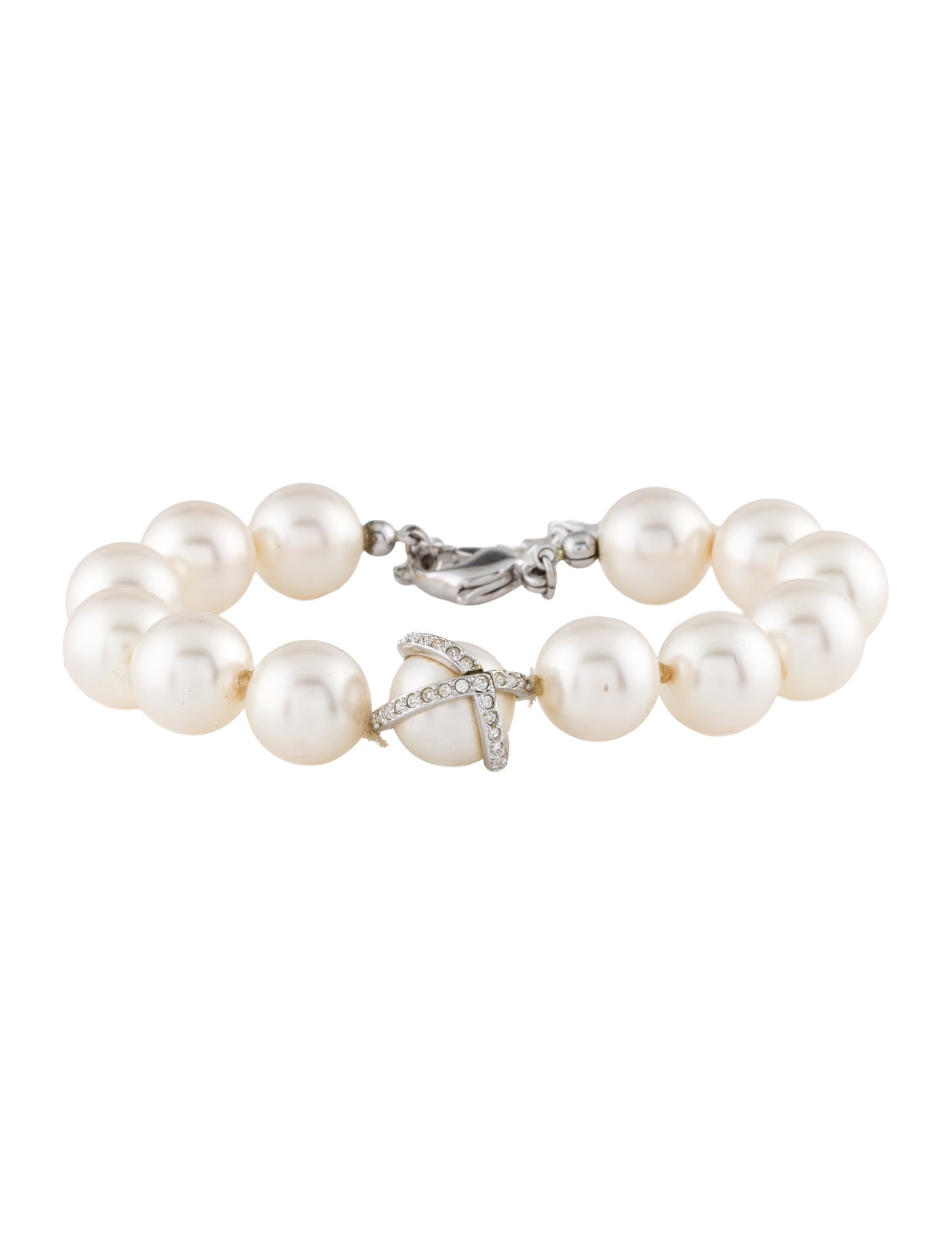 Swarovski Faux Pearl & Crystal Bracelet