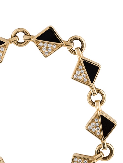 Bernard K Passman 18K Coral & Diamond Seven Hills Link Bracelet