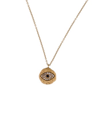 Sara Weinstock Diamond & Sapphire Evil Eye Necklace