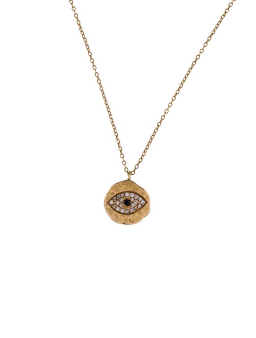Sara Weinstock Diamond & Sapphire Evil Eye Necklace