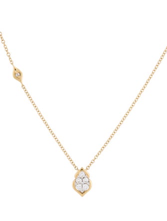 Sara Weinstock 18K Diamond Reverie Pear Cluster Pendant Necklace