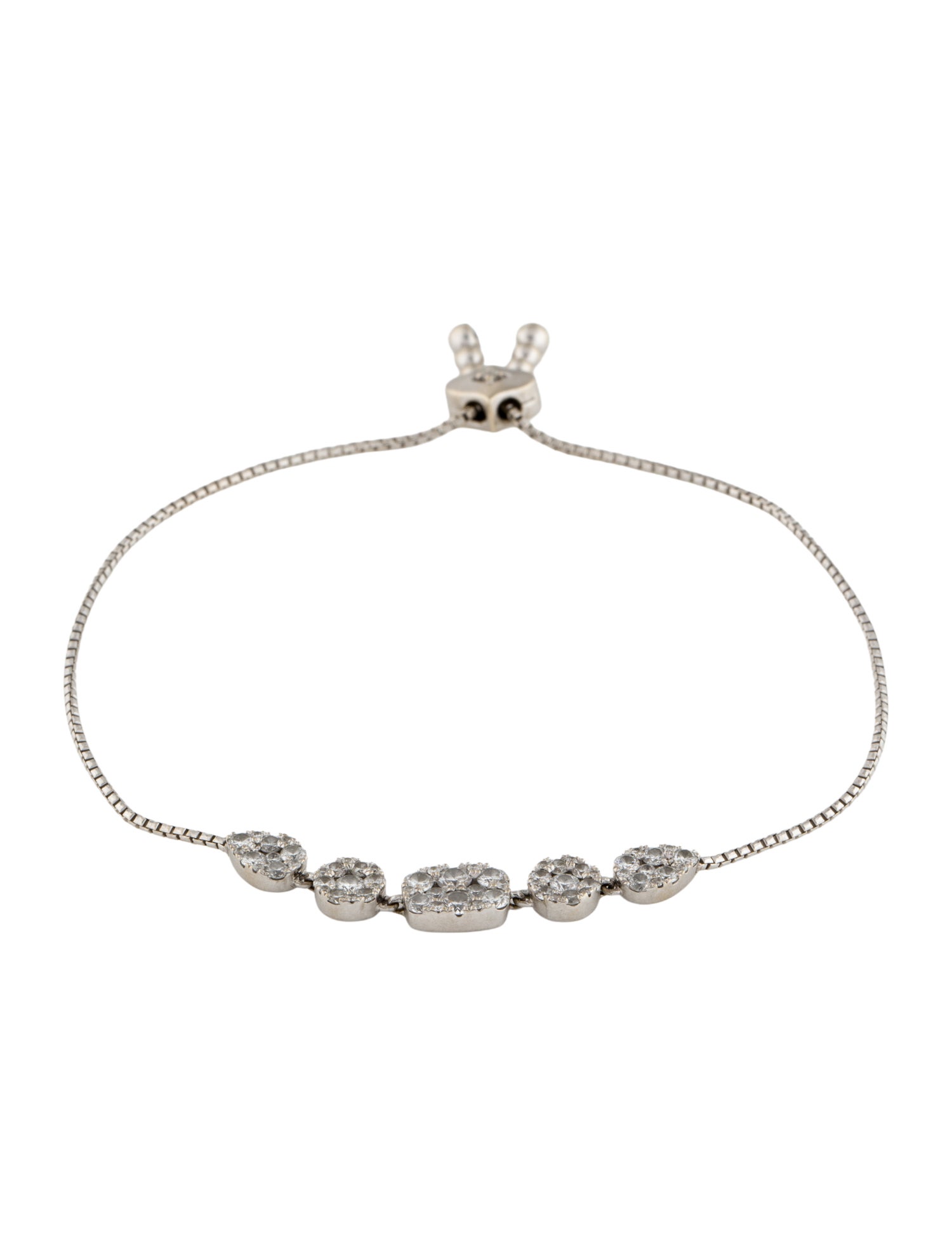 Sara Weinstock 18K Diamond Reverie Cushion Round & Pear Bolo Bracelet
