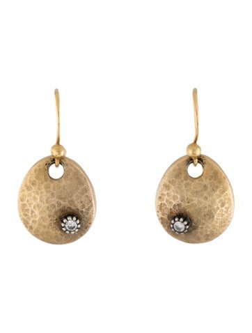 Pre-owned Sara Weinstock 18k Diamond Drop Earrings In Multi