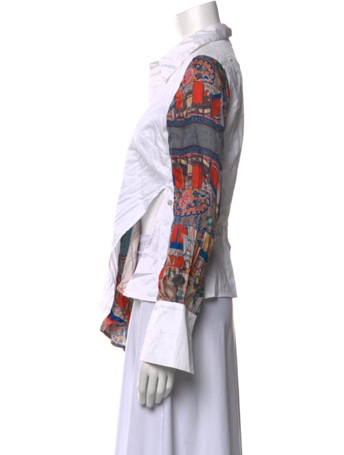 Snow Xue Gao Printed Long Sleeve Button-Up Top