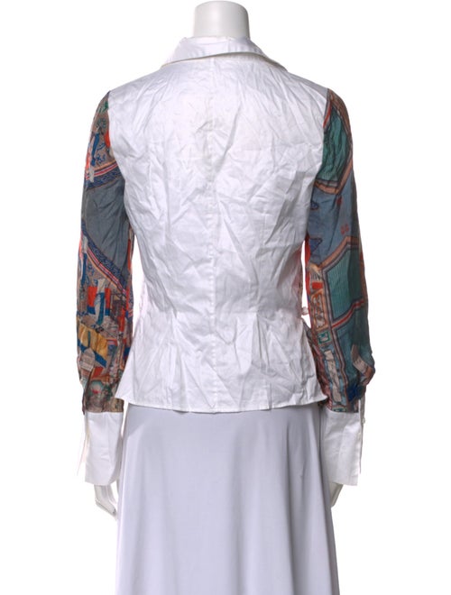 Snow Xue Gao Printed Long Sleeve Button-Up Top