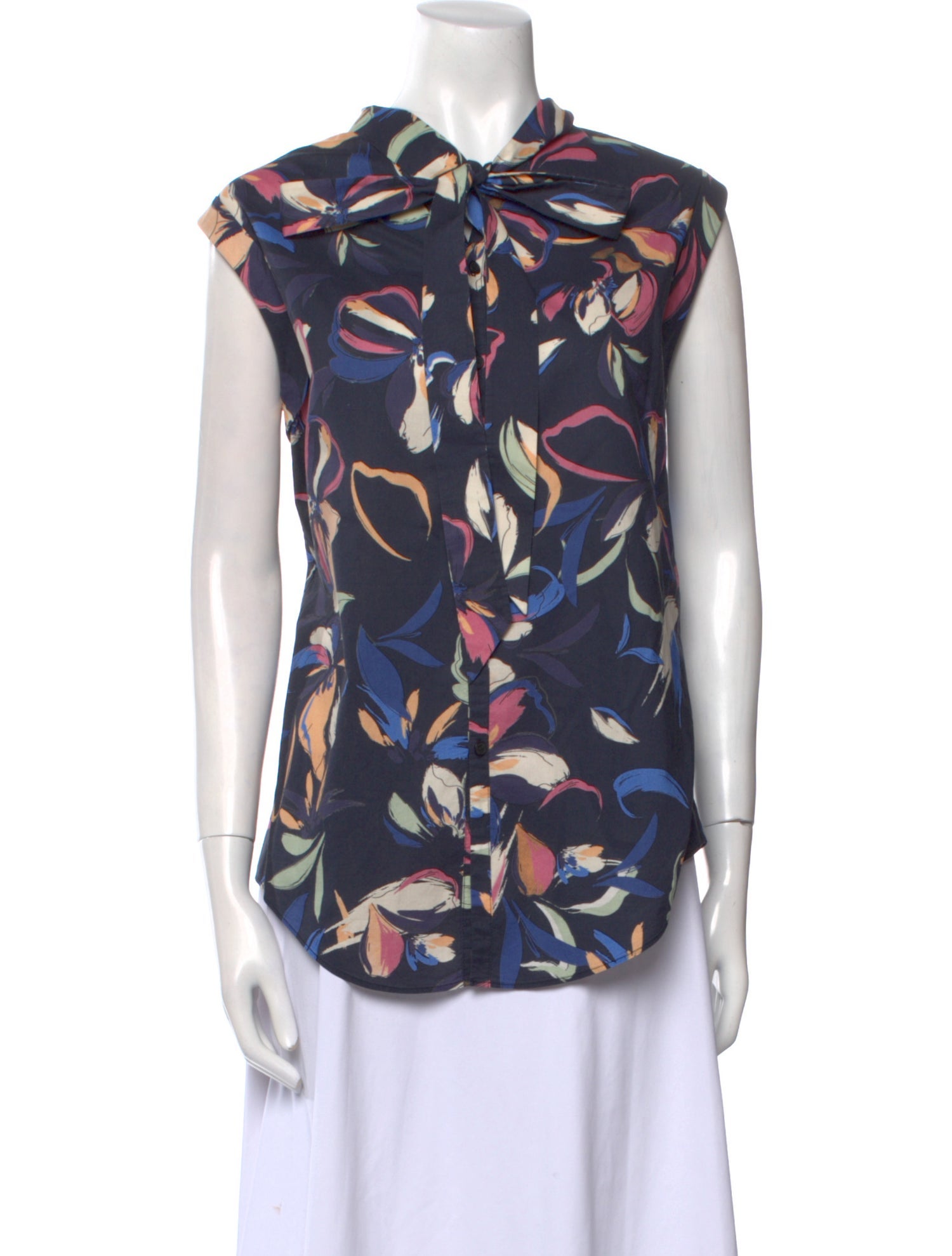Snow Xue Gao Floral Print Cowl Neck Blouse