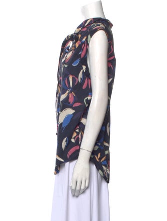 Snow Xue Gao Floral Print Cowl Neck Blouse