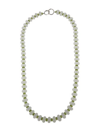 Syna 18K Quartz, Peridot & Diamond Bead Necklace