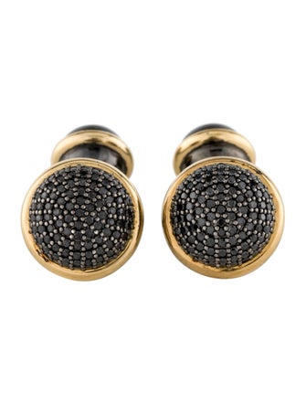 Syna Diamond & Onyx Baubles Cufflinks