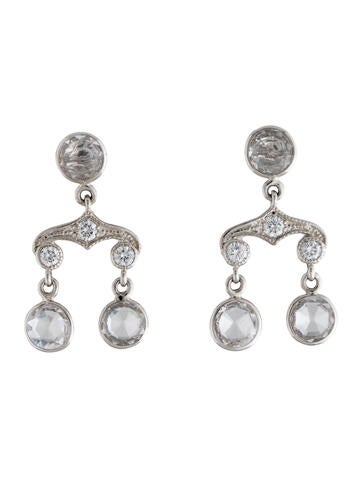 Syna Drop 18K Diamond & Quartz Earrings