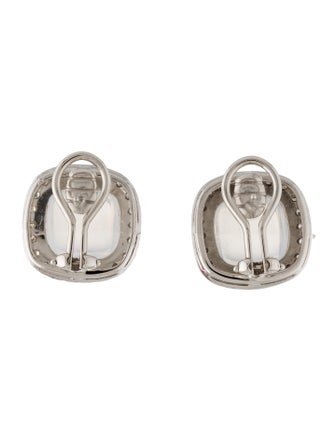 Syna 18K Gold Moon Quartz & Diamond Sugarloaf Earclip Earrings