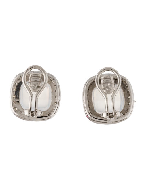 Syna 18K Gold Moon Quartz & Diamond Sugarloaf Earclip Earrings