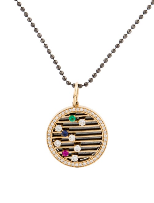 Syna 18K Multistone & Diamond Pendant Necklace