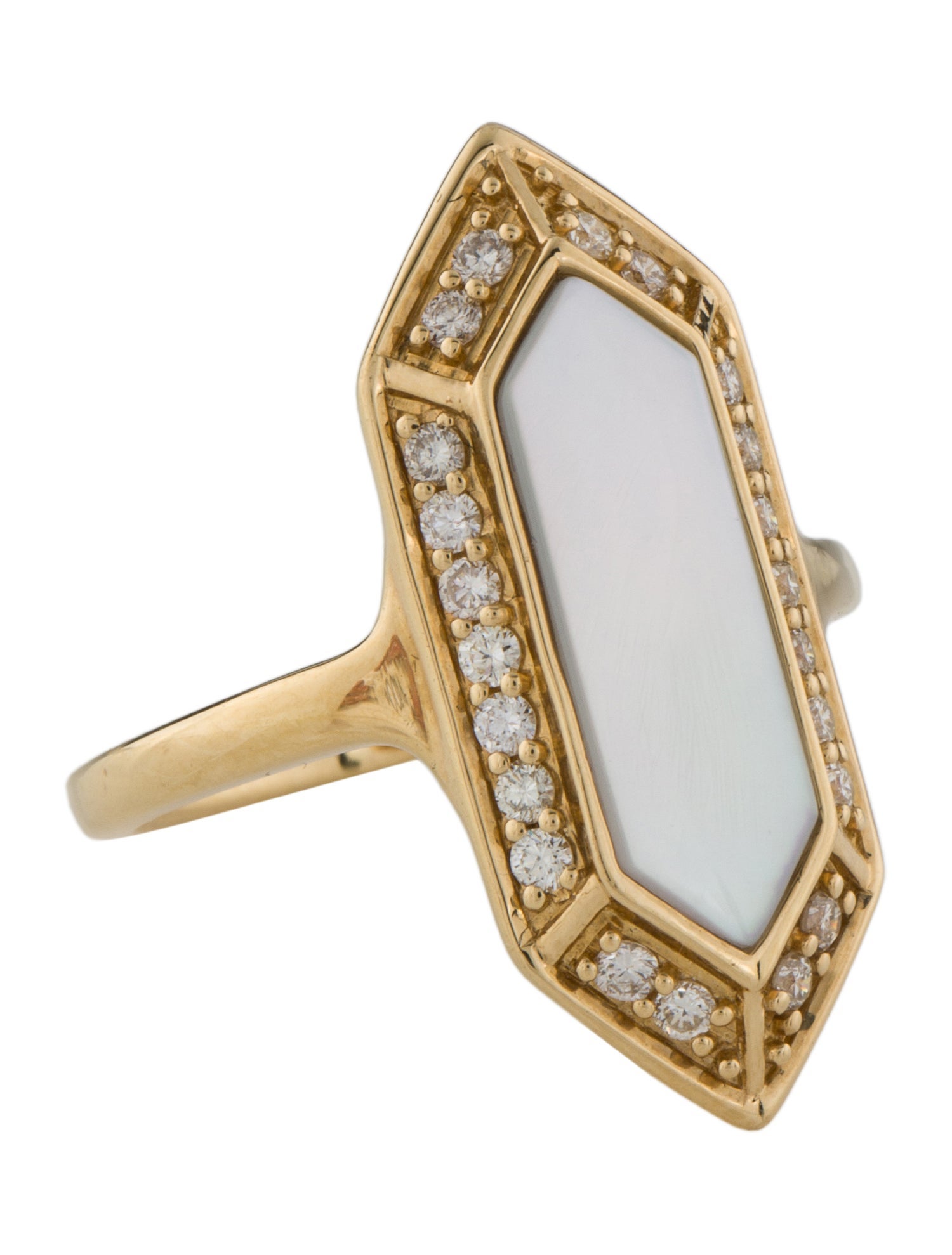Syna 18K Mother of Pearl & Diamond Cocktail Ring