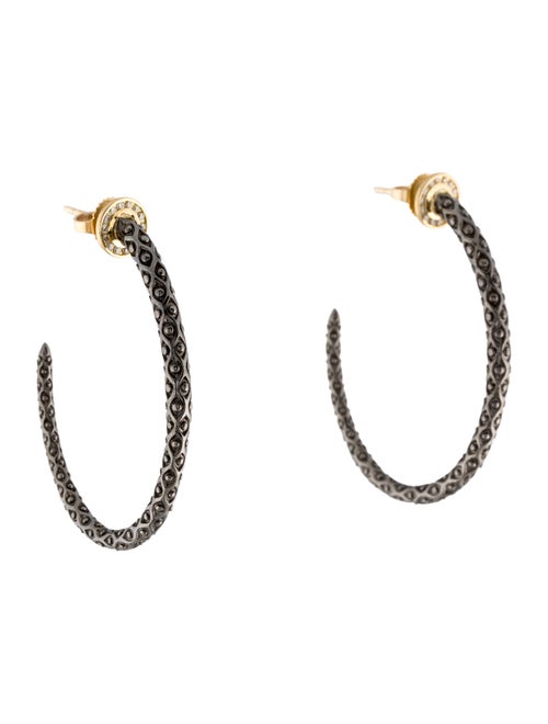 Syna 18K Two-Tone Mogul Oval Hoop Earrings