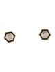Syna 18K Diamond & Enamel Hexagon Stud Earrings