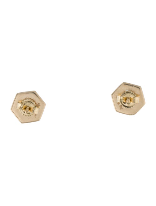 Syna 18K Diamond & Enamel Hexagon Stud Earrings