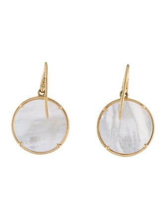Syna 18K Mother of Pearl & Diamond Drop Earrings