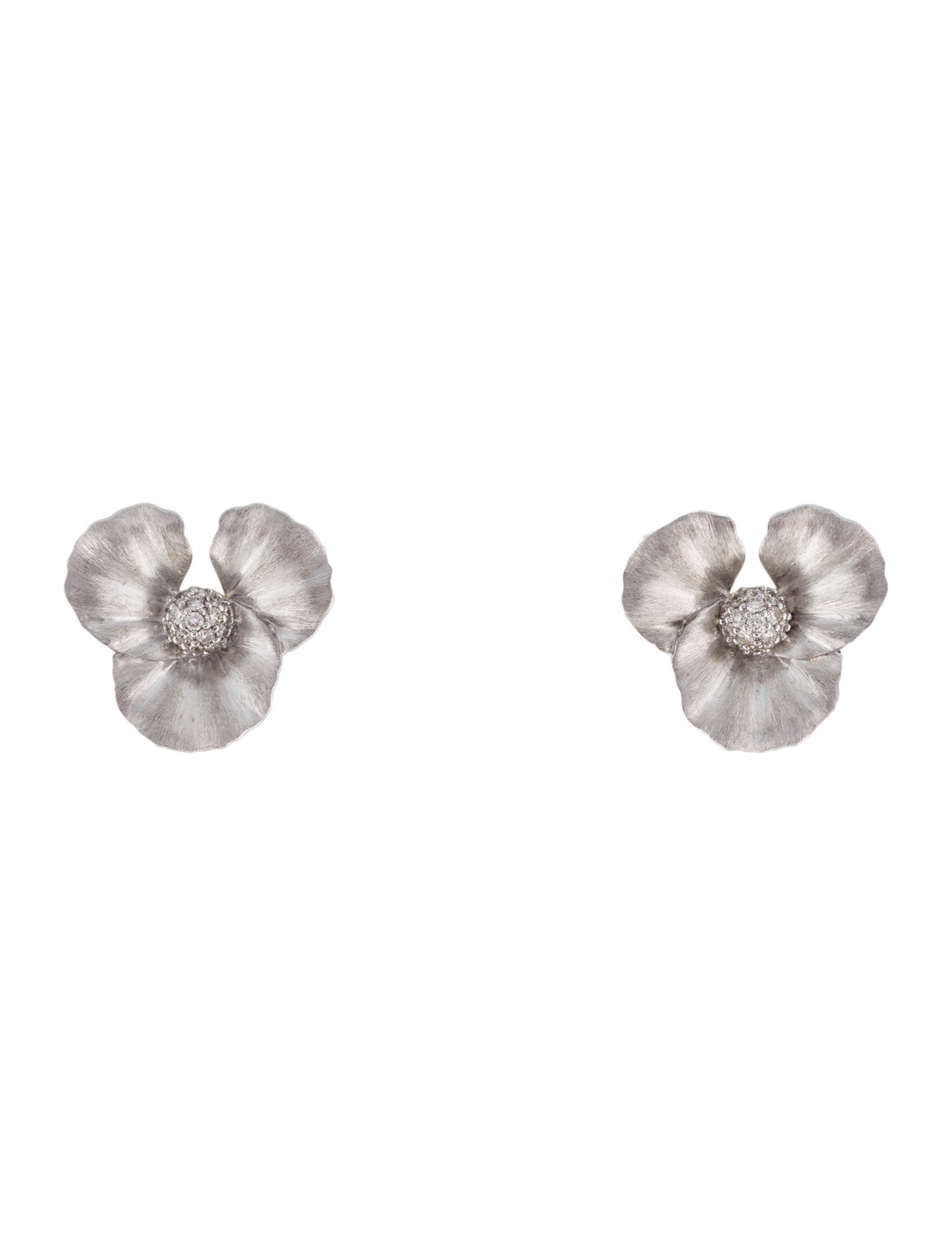 Syna Diamond Jardin Flower Stud Earrings