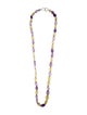 Syna 18K Quartz, Amethyst & Diamond Bead Necklace