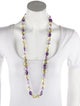 Syna 18K Quartz, Amethyst & Diamond Bead Necklace