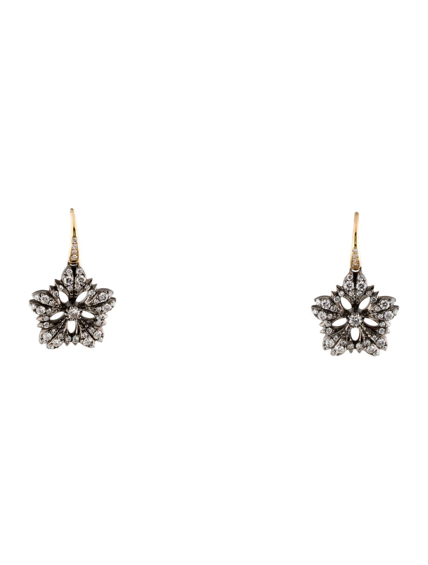 Syna Diamond Jardin Flower Drop Earrings