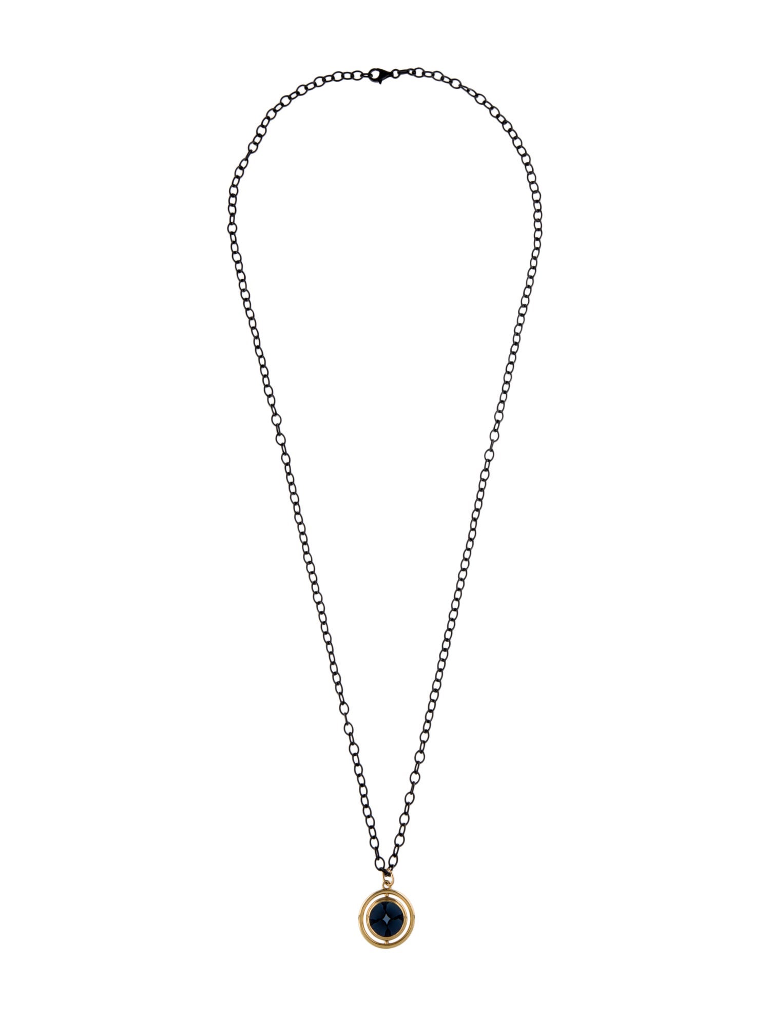 Syna Diamond & Onyx Jardin Clover Leaf Reversible Pendant Necklace