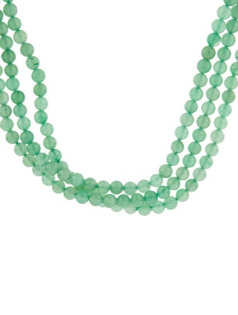 Syna 18K Aventurine Quartz Bead Necklace
