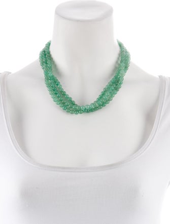 Syna 18K Aventurine Quartz Bead Necklace