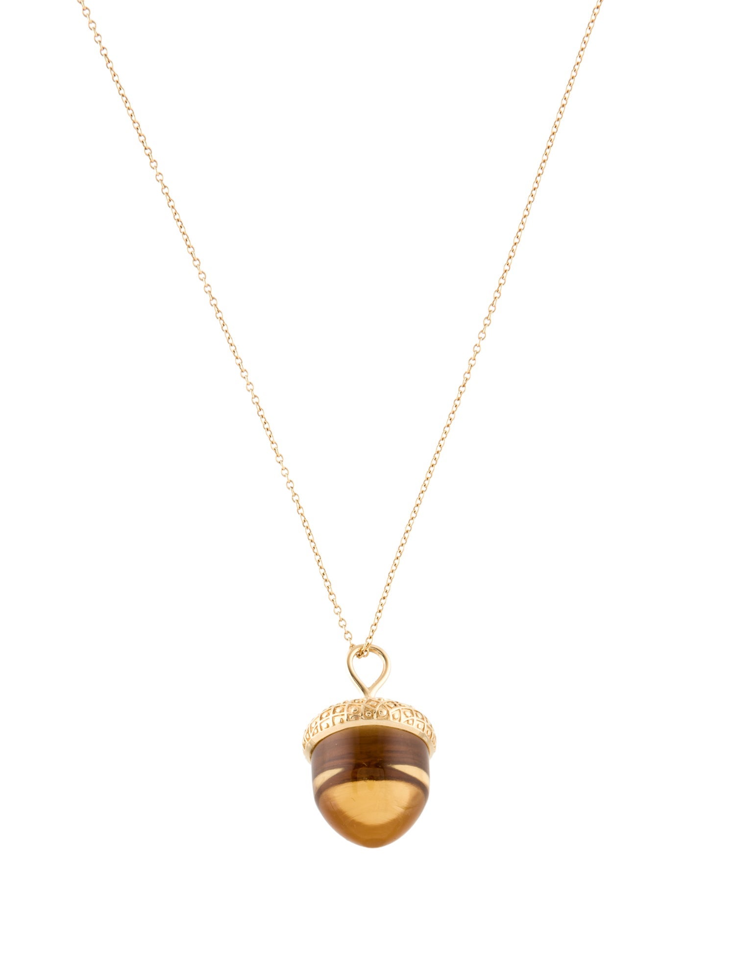Syna 18K Citrine Acorn Pendant Necklace