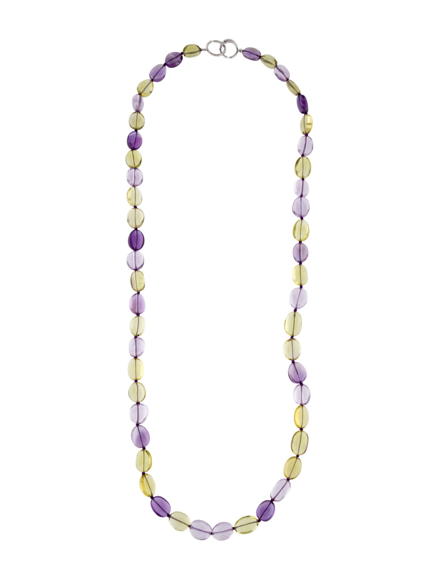 Syna 18K Amethyst, Lemon Quartz & Diamond Bead Strand Necklace