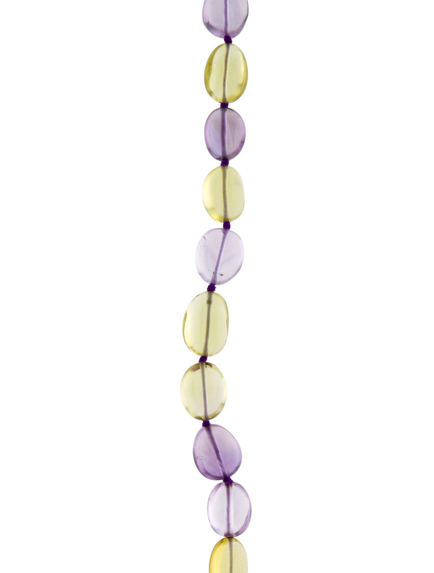 Syna 18K Amethyst, Lemon Quartz & Diamond Bead Strand Necklace