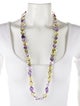 Syna 18K Amethyst, Lemon Quartz & Diamond Bead Strand Necklace