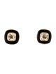 Syna 18K Quartz & Onyx Mogul Stud Earrings