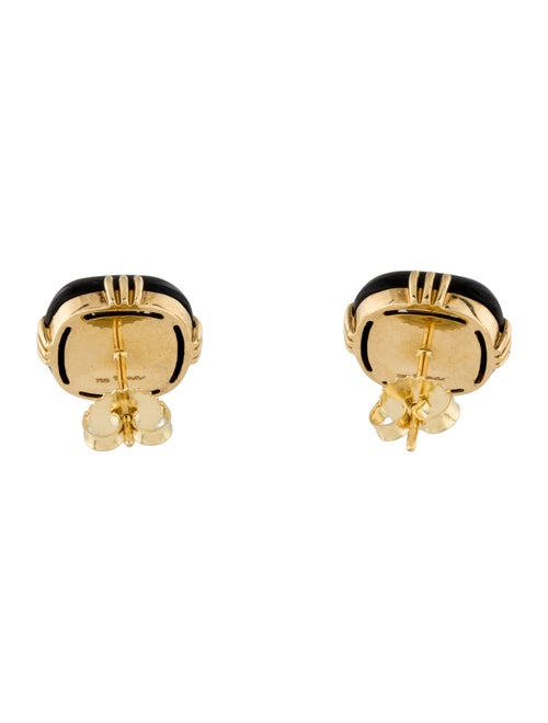 Syna 18K Quartz & Onyx Mogul Stud Earrings