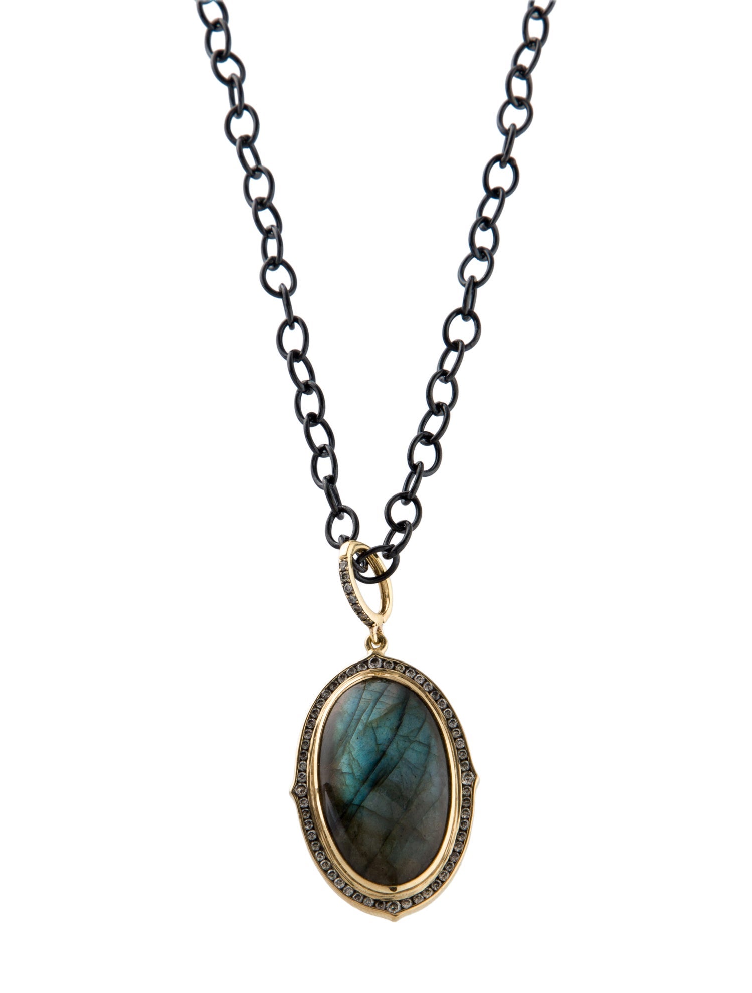 Syna Labradorite & Diamond Pendant Necklace