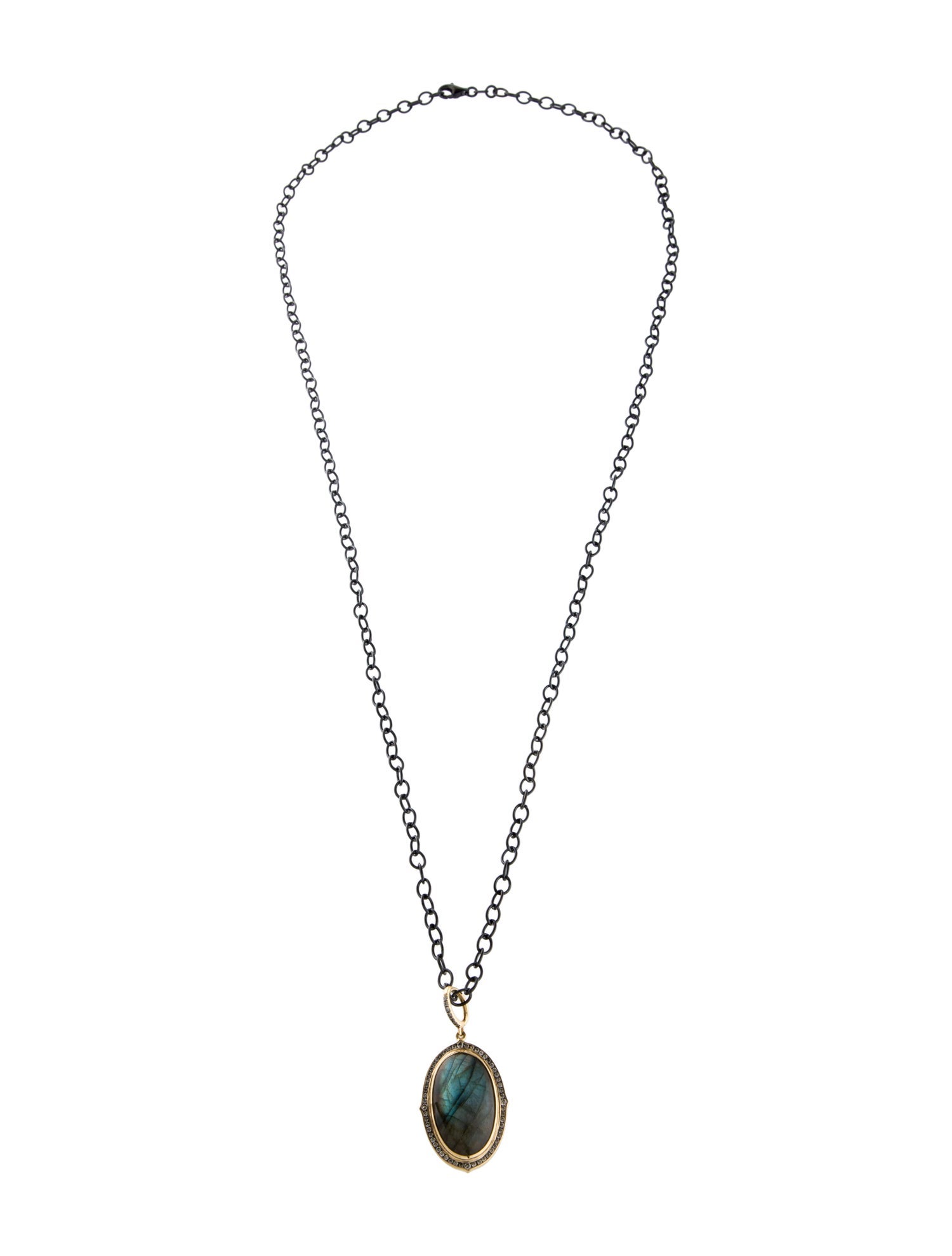 Syna Labradorite & Diamond Pendant Necklace