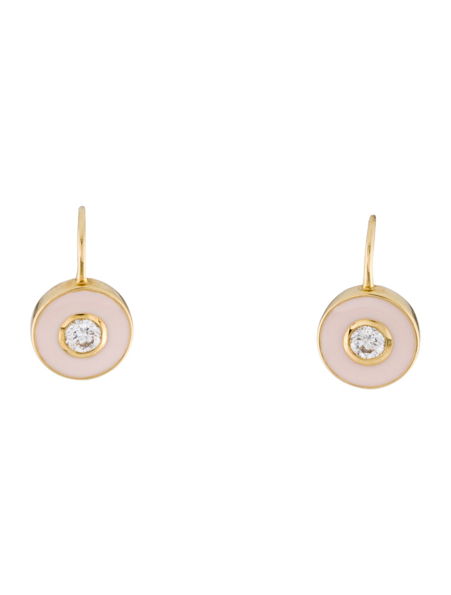 Syna 18K Diamond & Enamel Drop Earrings