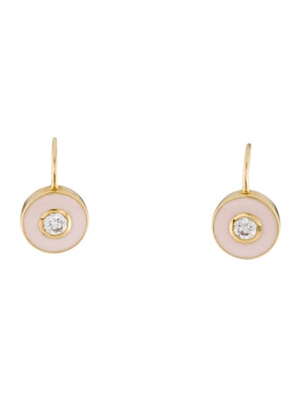 Syna 18K Diamond & Enamel Drop Earrings