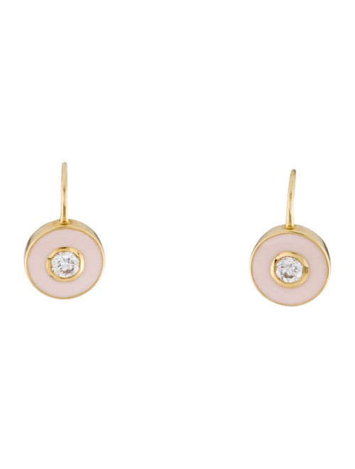 Syna 18K Diamond & Enamel Drop Earrings