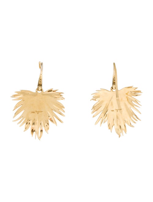 Syna 18K Diamond Jardin Palm Leaf Earrings
