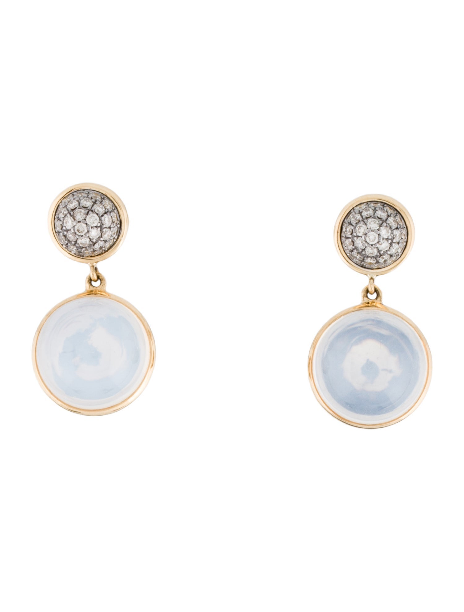 Syna 18K Quartz & Diamond Drop Earrings