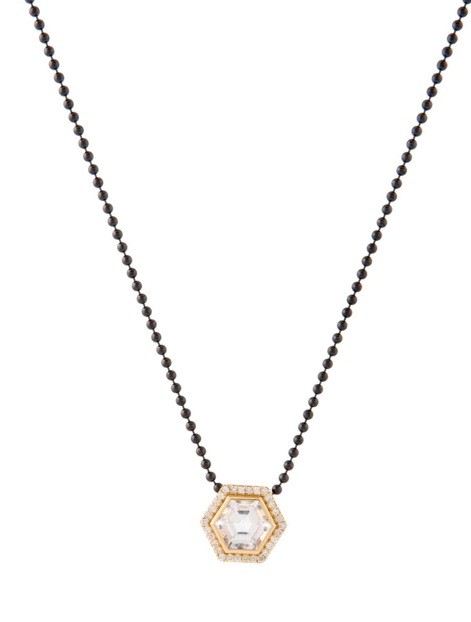 Syna 1.55ct Quartz & Diamond Geometrix Pendant Necklace