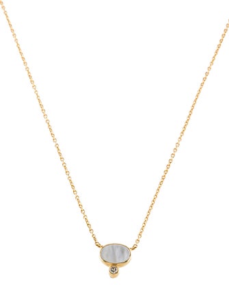 Syna 18K Mother of Pearl & Diamond Pendant Necklace