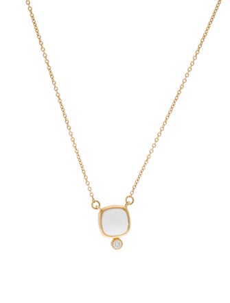 Syna 18K Chalcedony & Diamond Pendant Necklace