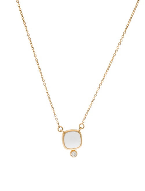 Syna 18K Chalcedony & Diamond Pendant Necklace